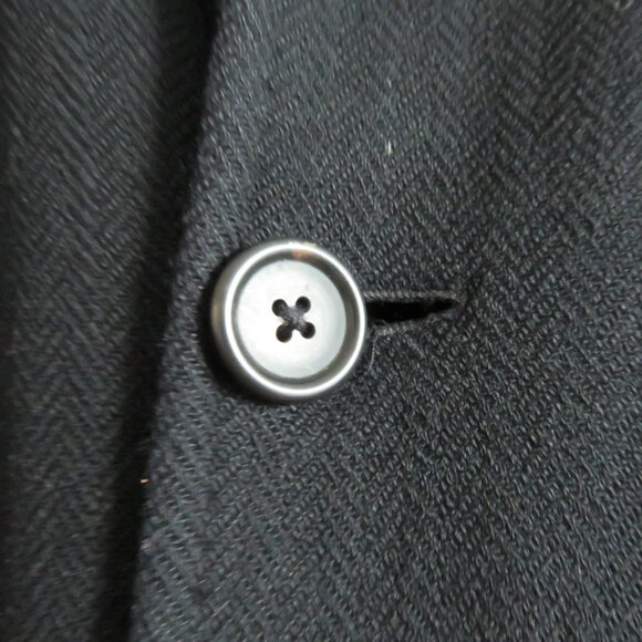 HUGO BOSS 100% Wool Pea Coat Chore Overcoat Jacket in Black - Size 50 / Large - Picture 6 of 12